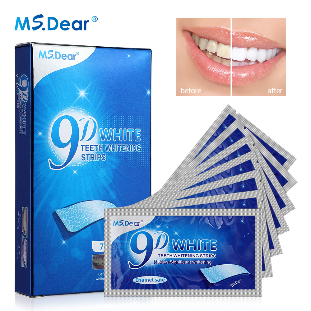 Teeth Whitening Strips Crest - 9D Gel White Teeth Cleaning Strips