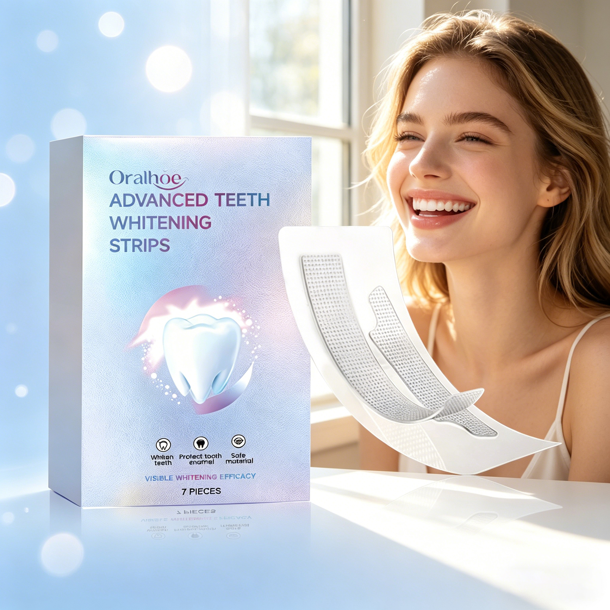 Teeth Whitening Or Bleaching - ORALHOE 7pcs Teeth Whitening Strips Gentle
