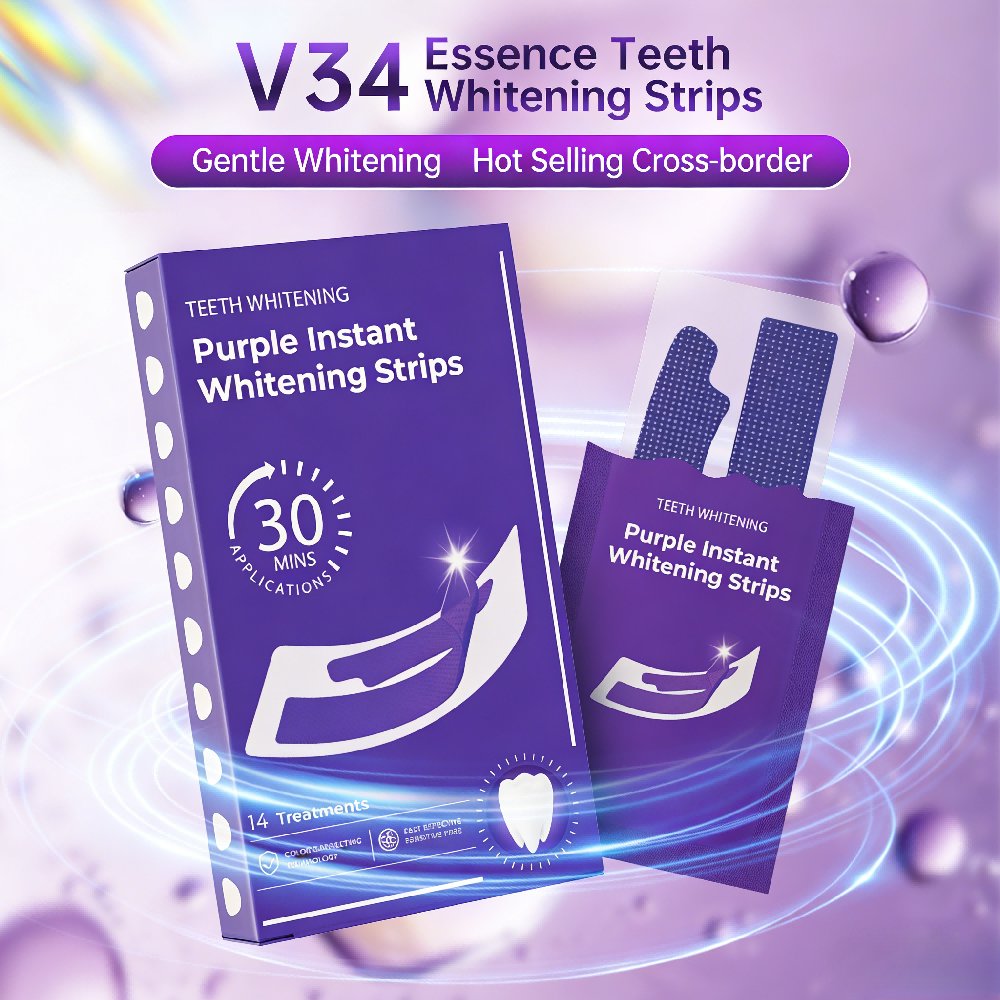 Purple Teeth Whitening Strips- - огляд і ціна Teeth Whitening Strips Crest