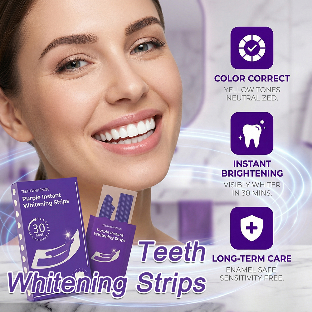 Purple Teeth Whitening Strips- - огляд і ціна Teeth Whitening Strips Crest
