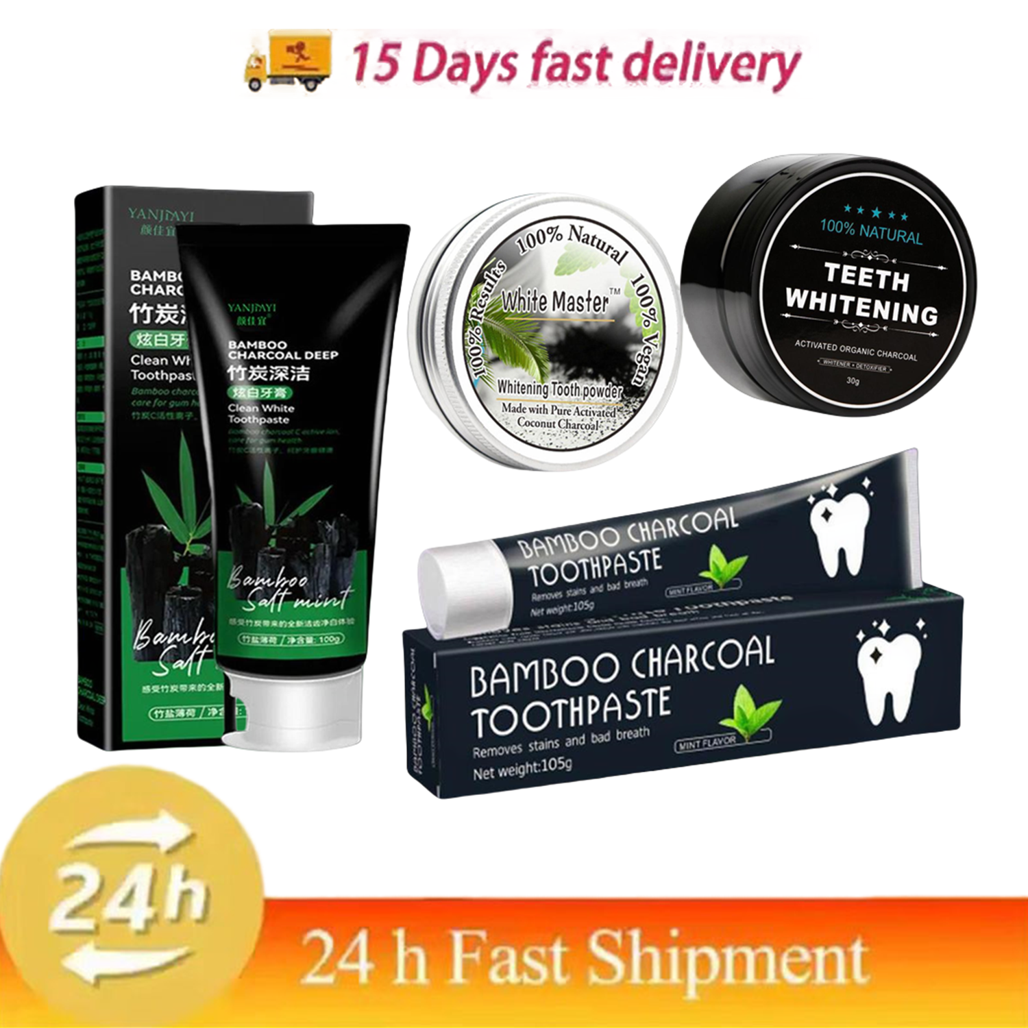 Bamboo Charcoal Toothpaste Whi - огляд і ціна Teeth Whitening Co