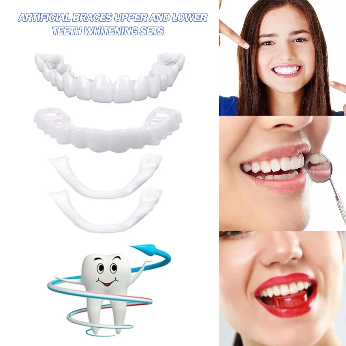 Reusable Temporary False Teeth - огляд і ціна Teeth Whitening Uneven