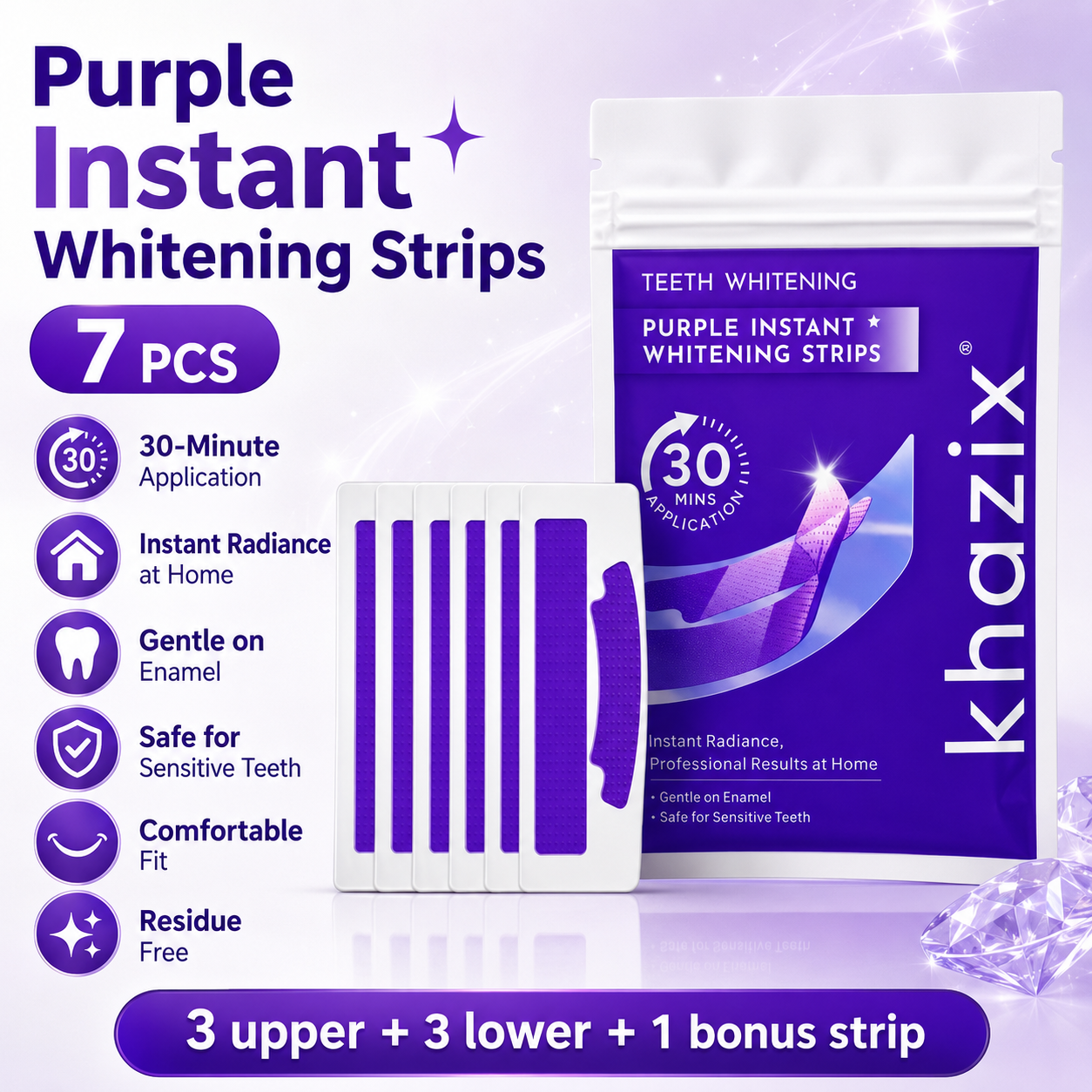 7 pairs Teeth Whitening Strips - огляд і ціна Teeth Whitening Strips Crest