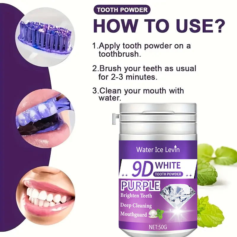 9D White Tooth Powder Brighten - огляд і ціна Teeth Whitening Co