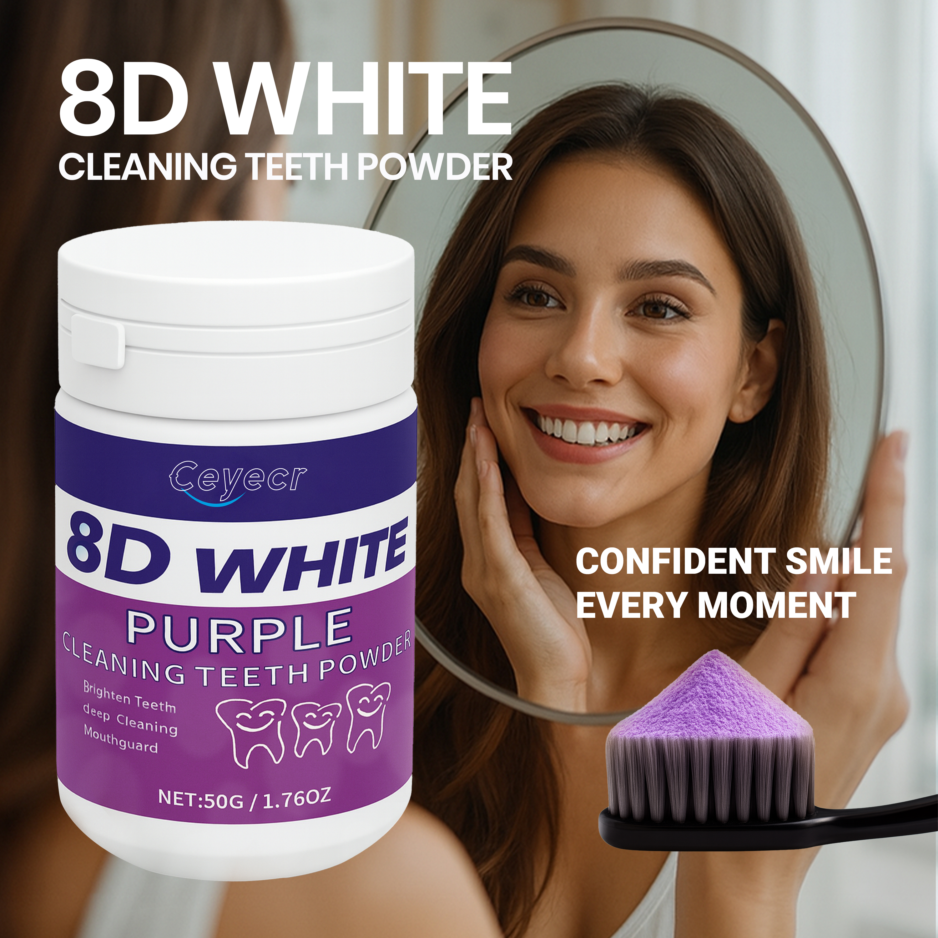 8D white Teeth Whitening Powde - огляд і ціна Teeth Whitening Co
