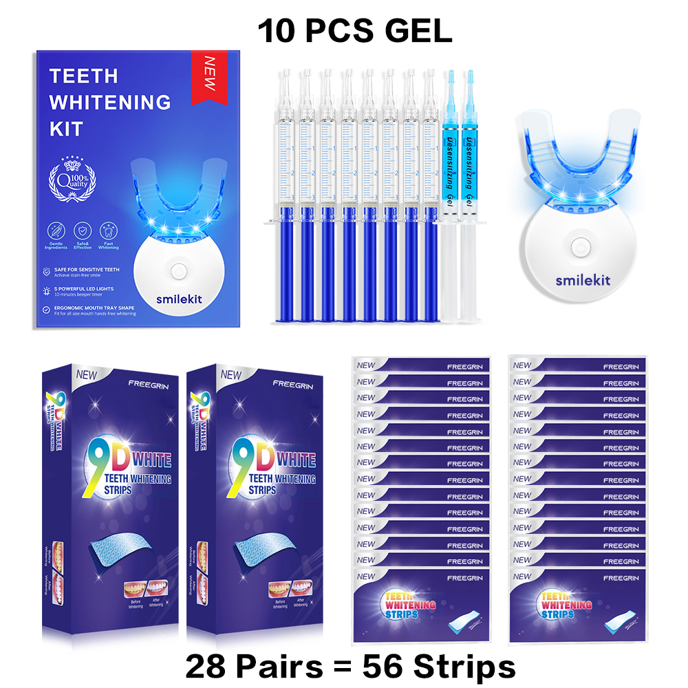 Teeth Whitening Kit - 5X LED L - огляд і ціна Teeth Whitening Strips Crest