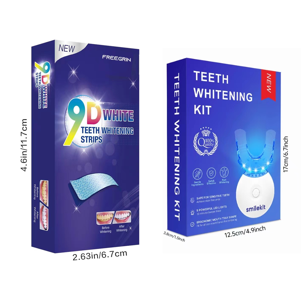 Teeth Whitening Kit - 5X LED L - огляд і ціна Teeth Whitening Strips Crest