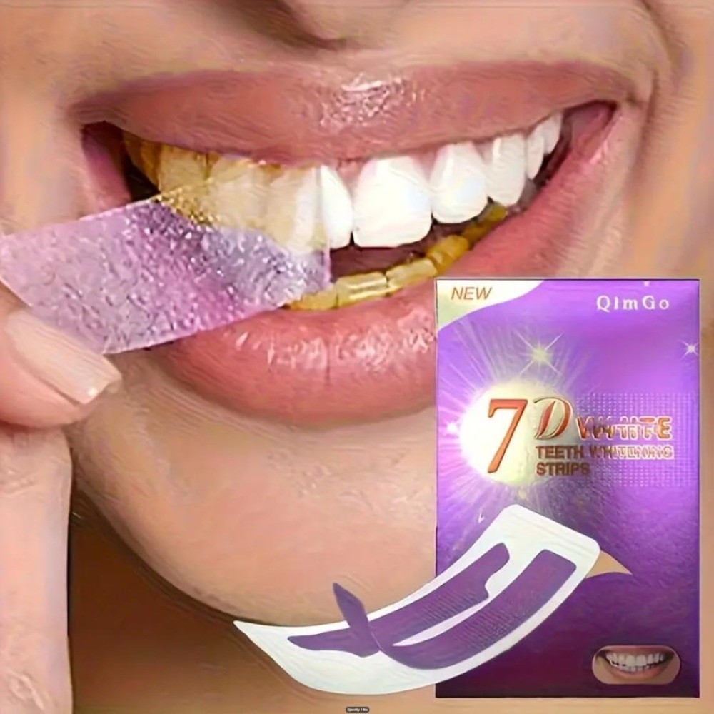 7D Whitening Strips Remove Yel - огляд і ціна Teeth Whitening Strips Crest