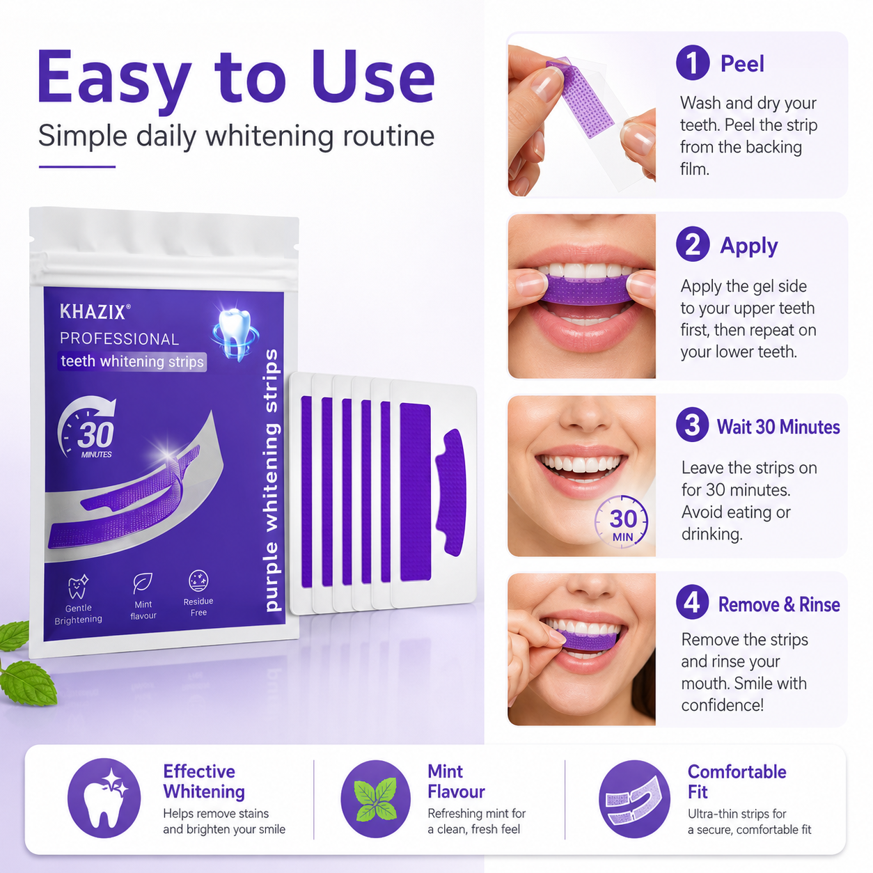 7PCS Teeth Whitening Strips fo - огляд і ціна Teeth Whitening Strips Crest