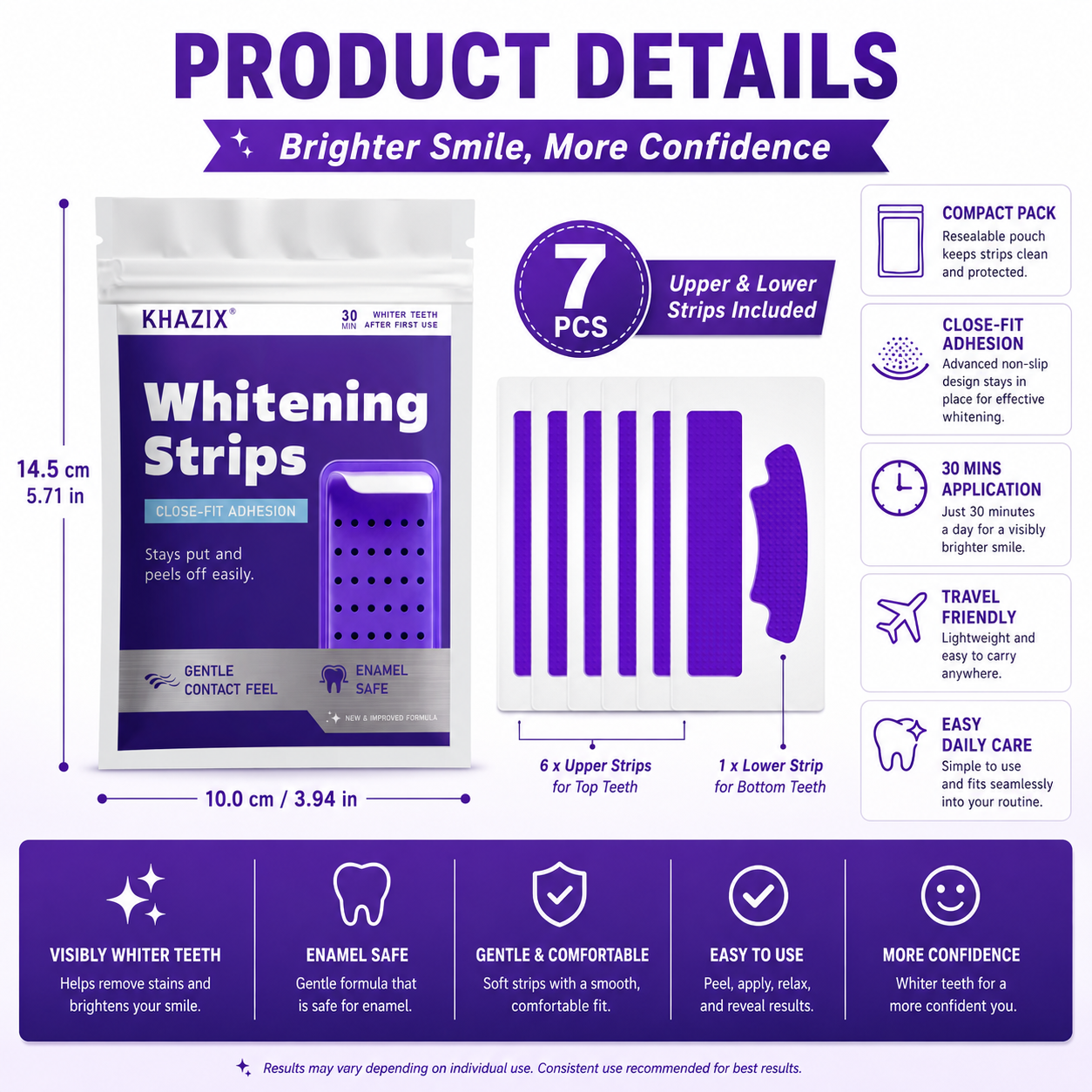 7PCS Teeth Whitening Strips fo - огляд і ціна Teeth Whitening Strips Crest
