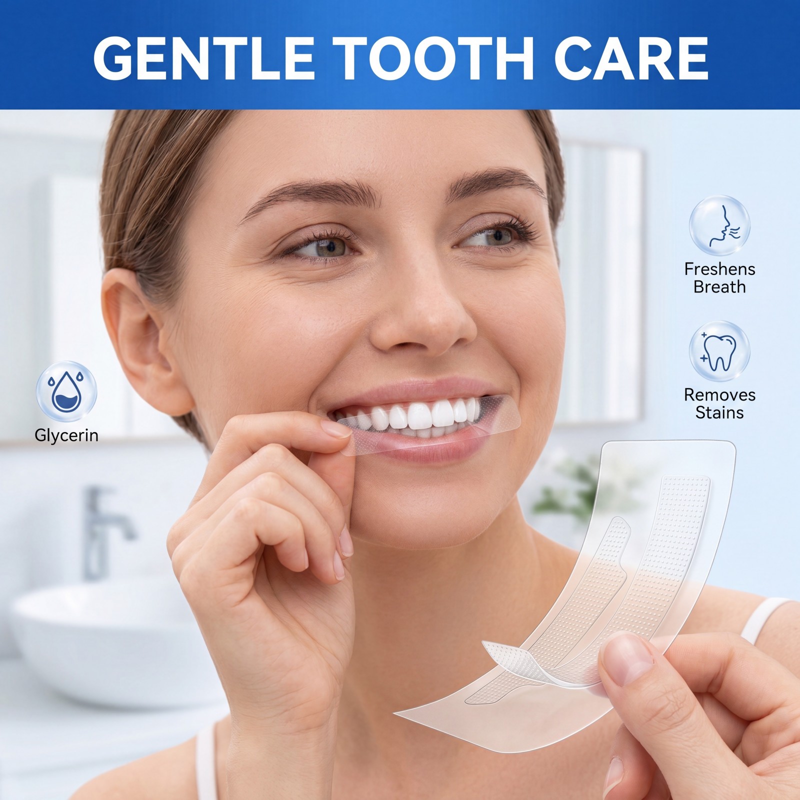 Gentle Tooth & Gum Whitening S - огляд і ціна Teeth Whitening Strips Crest