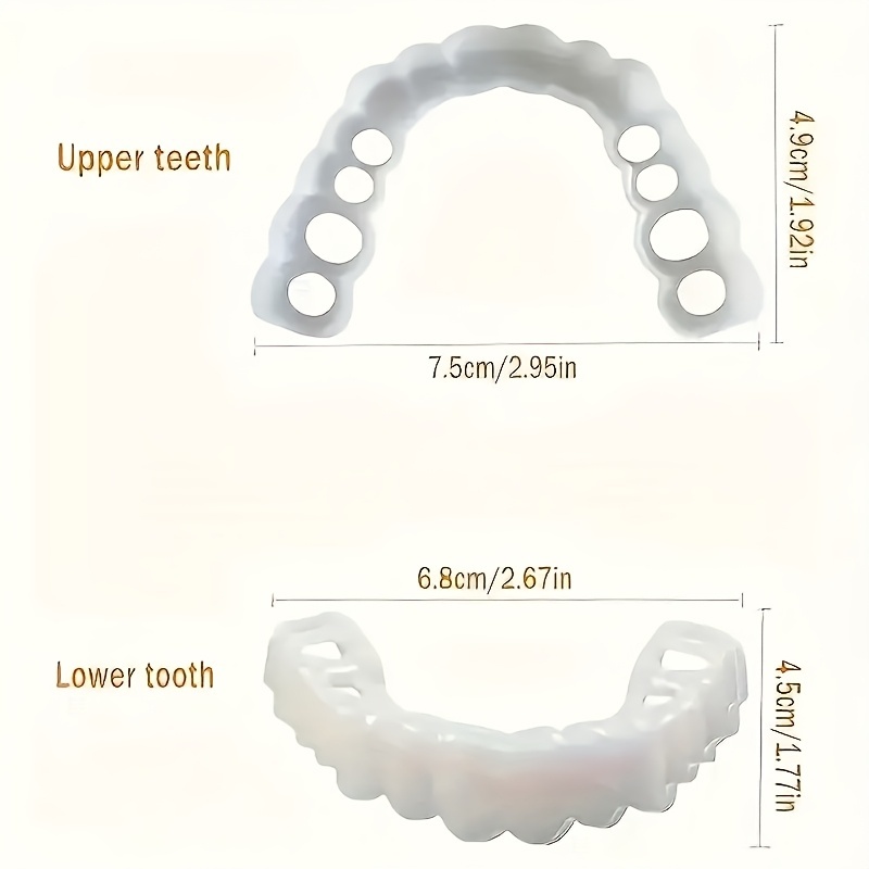 New Reusable Temporary False T - огляд і ціна Teeth Whitening Uneven